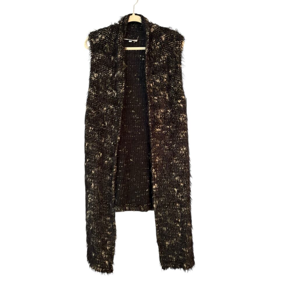 Brynn Walker Edmond Vest Wool Blend L Long Line With Matching Infinity Scarf